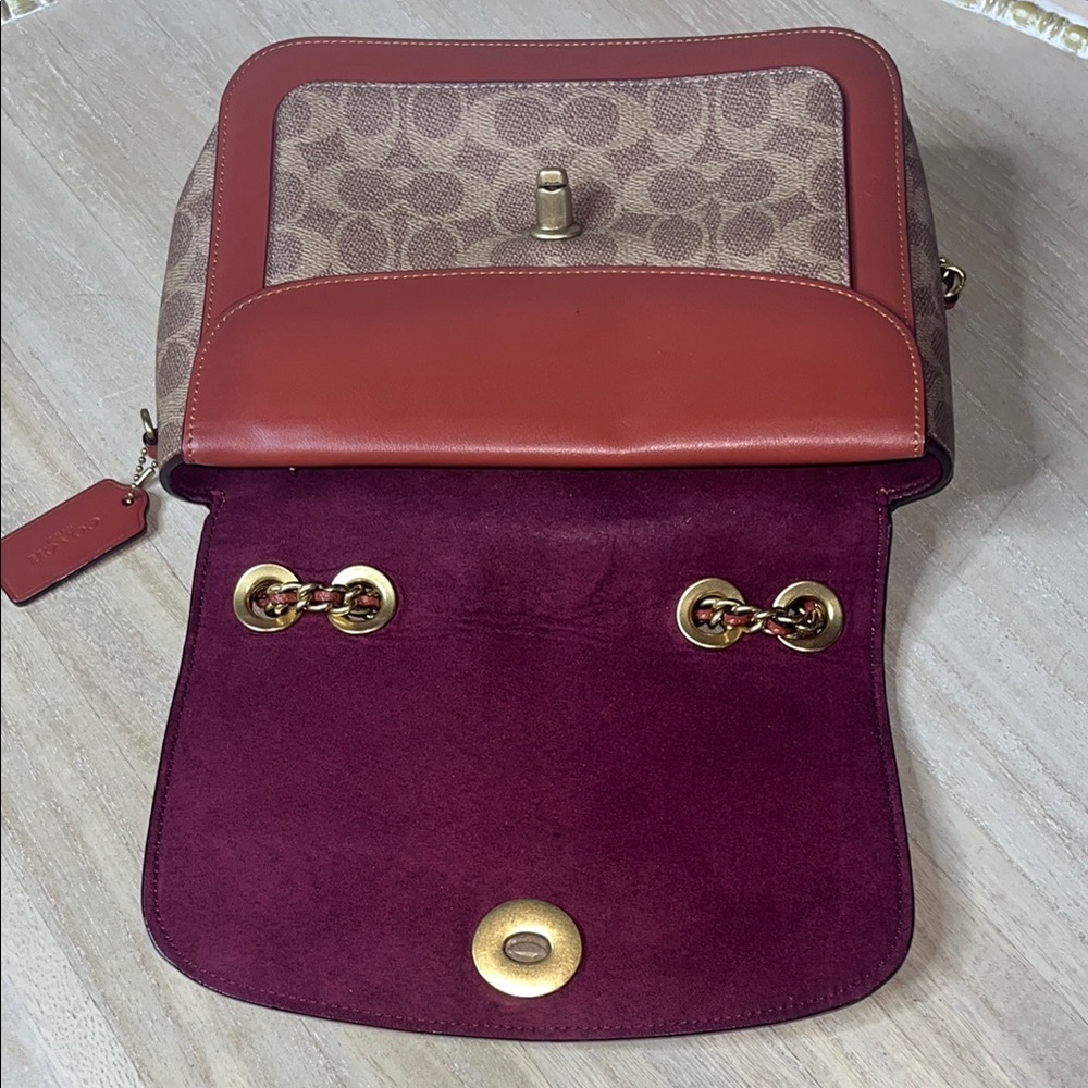 Coach Red and Brown Women's Bag - Picture 9 of 12